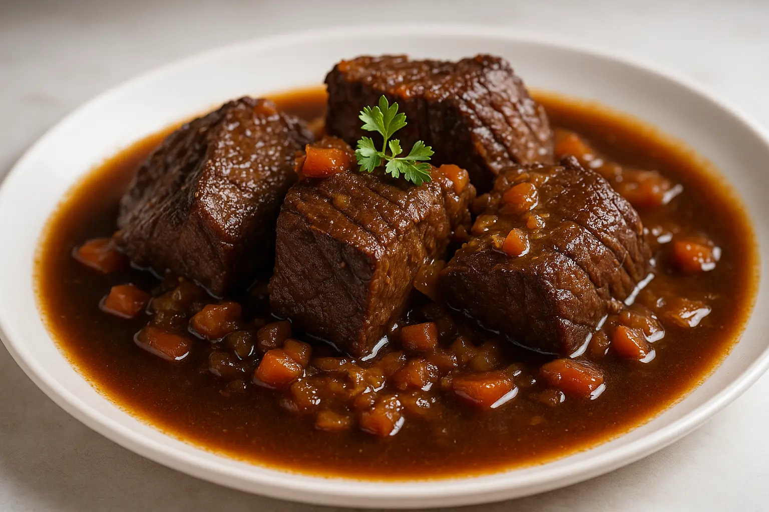 מנה עיקרית של בשר בבישול ארוך