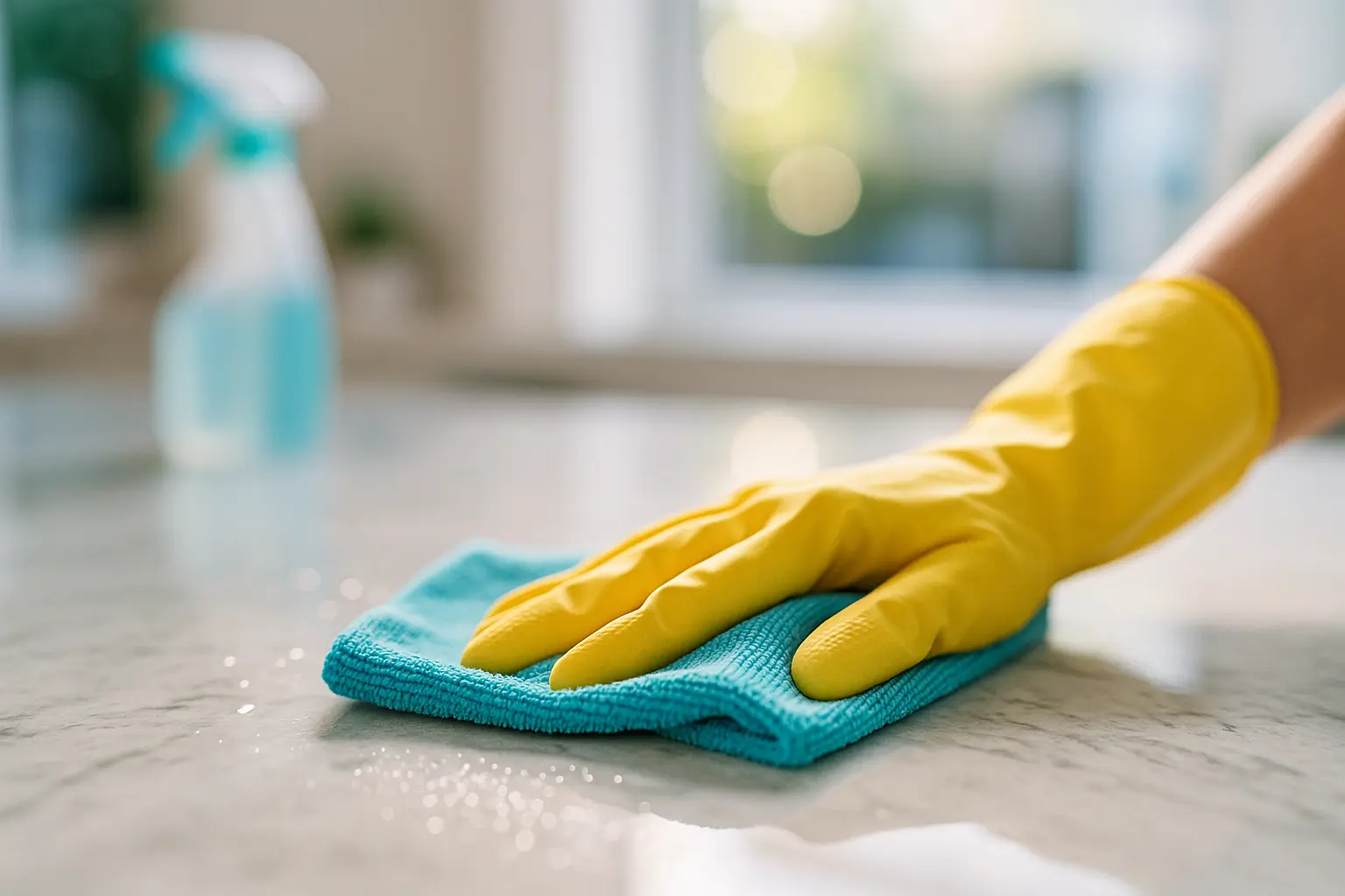 משטח נקי ומבריק