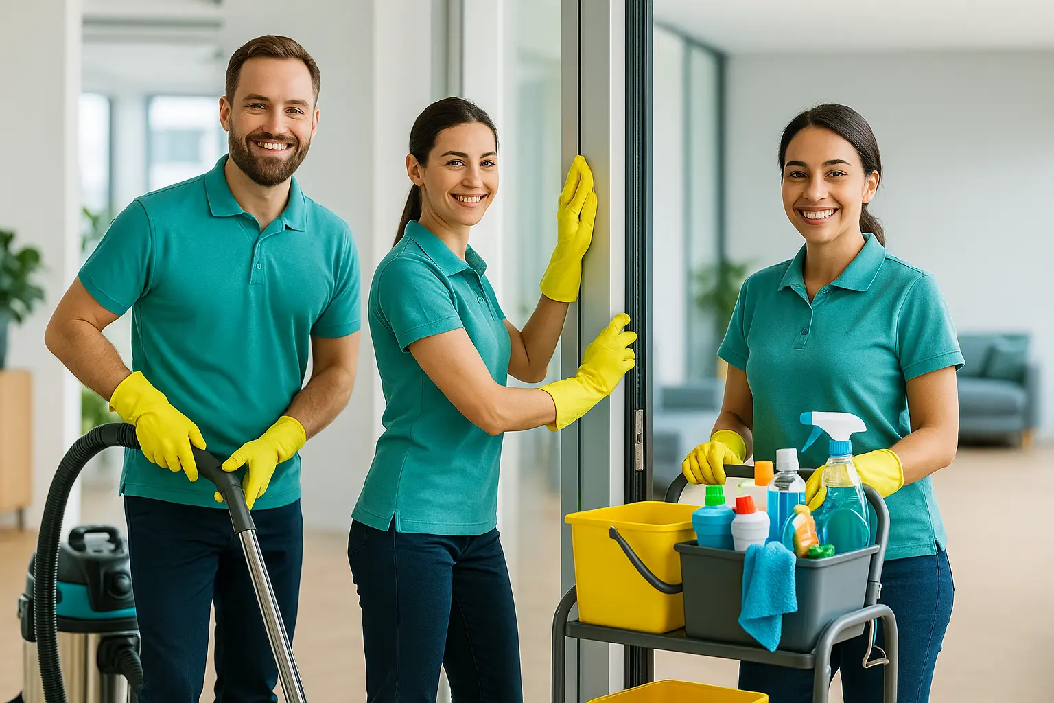 צוות קלין פרו בפעולה