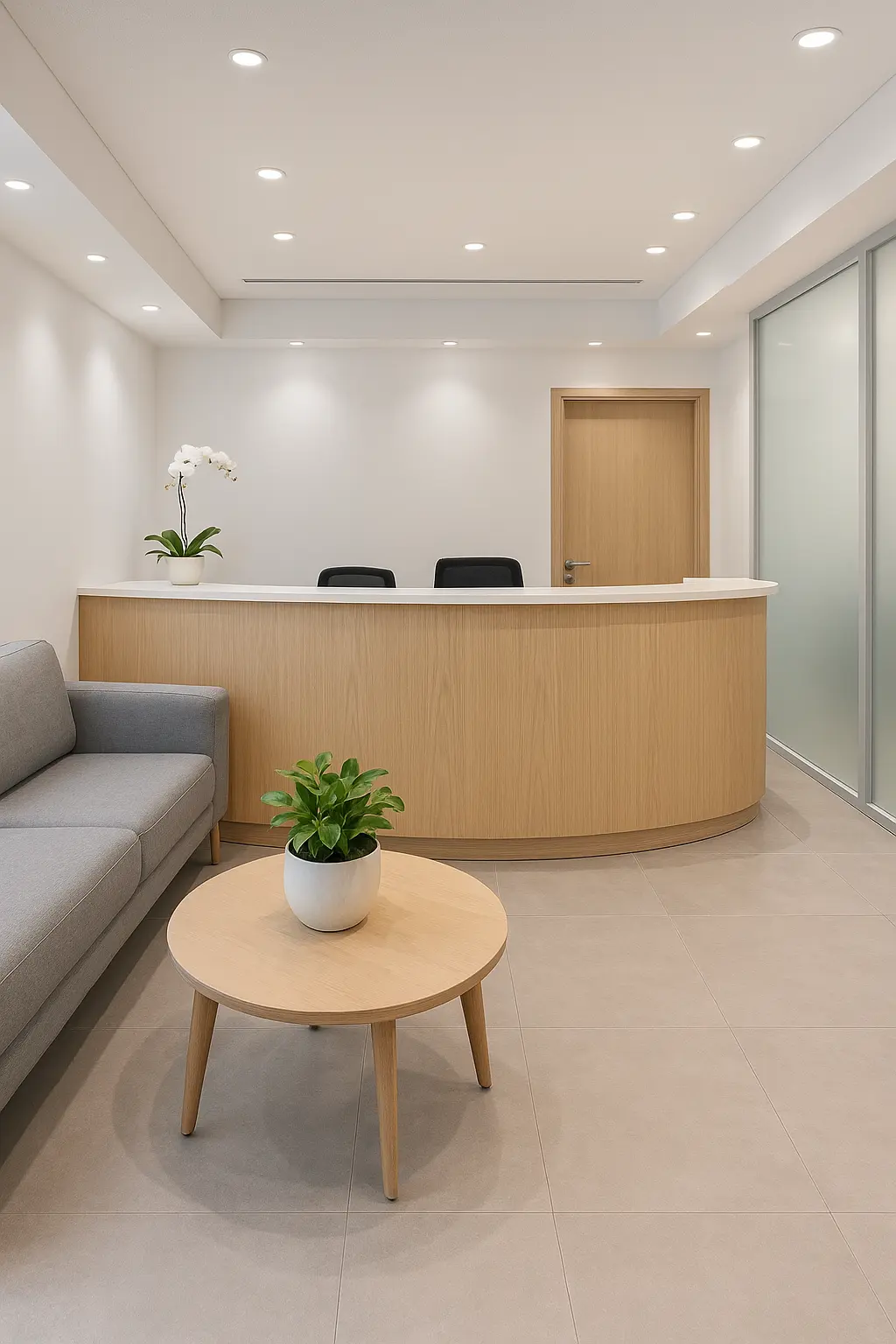 אזור קבלה מסביר פנים במרפאה