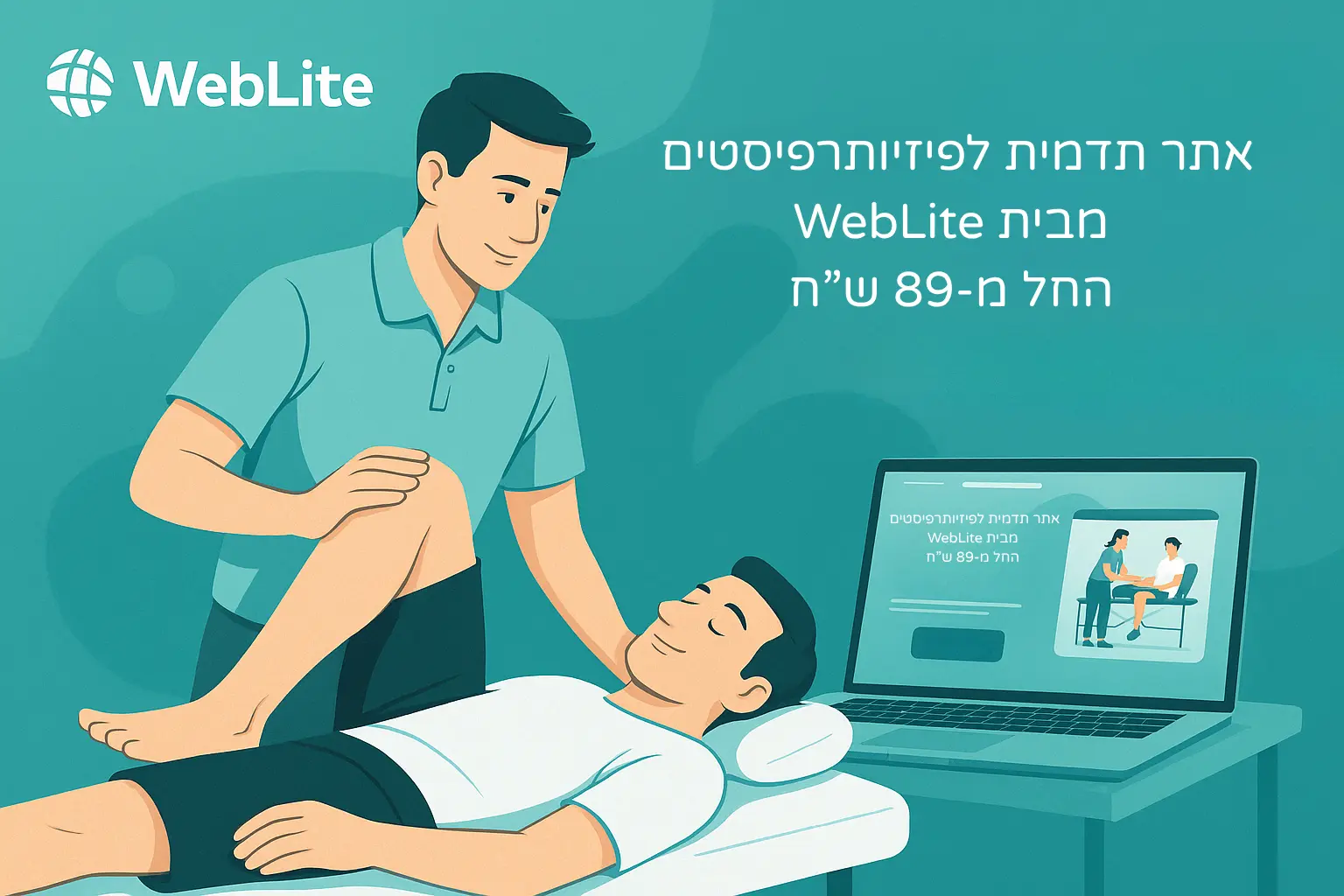 פיזיותרפיסט מטפל במטופל עם כאבי גב – קליניקה לפיזיותרפיה עם אתר WebLite
